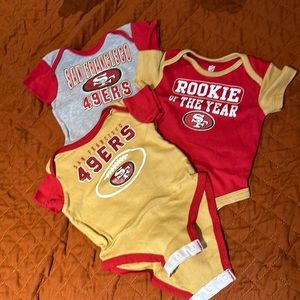 49er Onesies - New - Set of 3